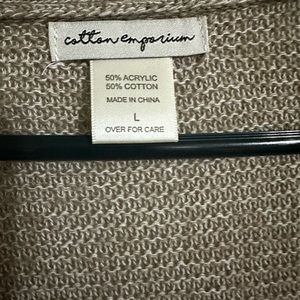 Cotton emporium large cardigan taupe colored